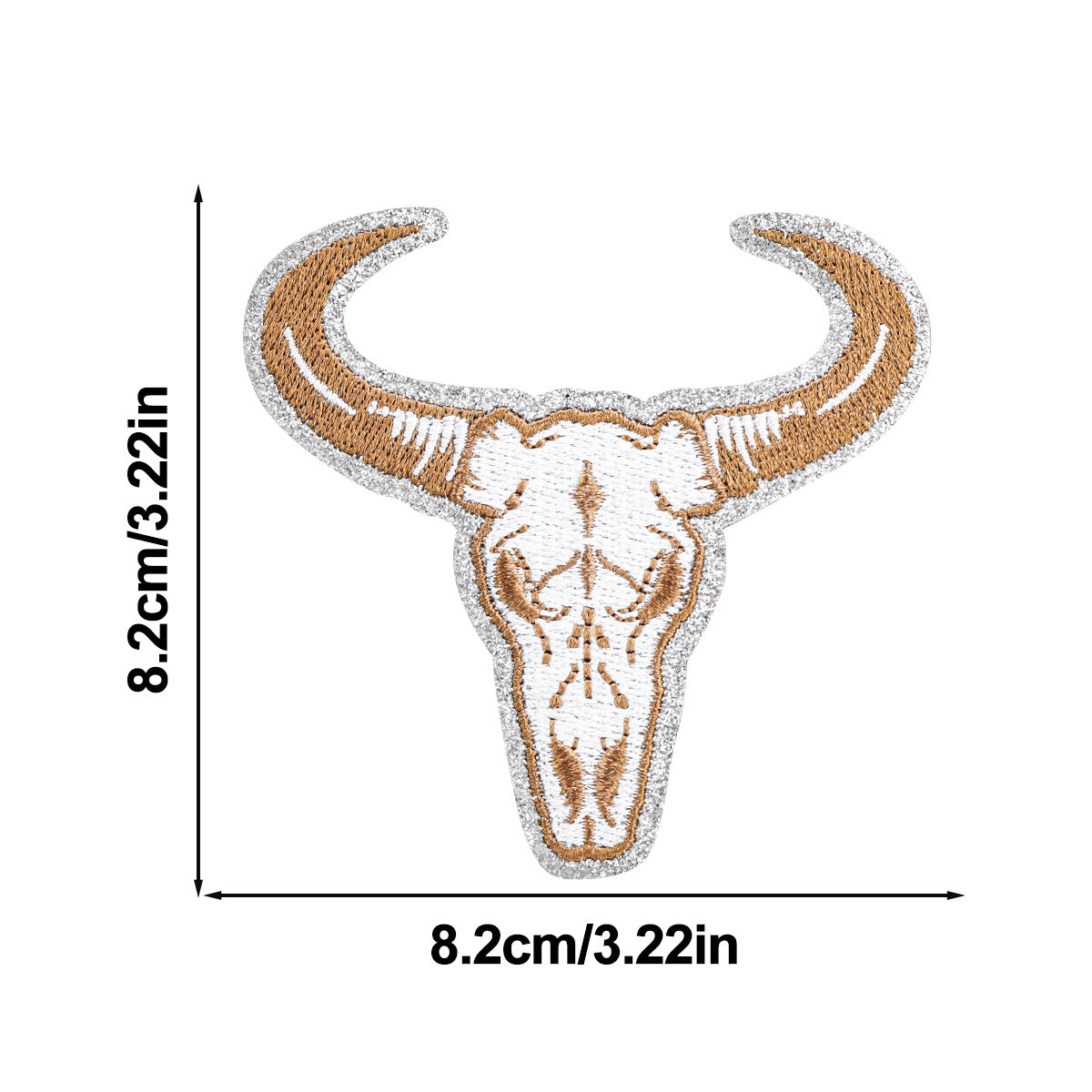 Wholesale Vintage Bull Skull Embroidered Patch